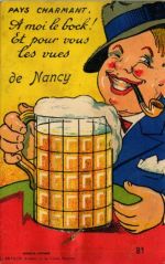 54000 Nancy - Nancy (Frankreich) Leporello Bierkrug I-II (fleckig RS)