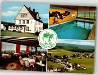57339 W5927 Benfe 1974 Foto AK Pension Ederkopf Schwimmbad