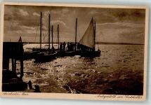 31515 W3053 Steinhude 1928 - Segelboote am Anleger am Ratskeller Steinhuder Meer