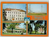 Glogau Glogow 1995 Foto AK Wappen Schloss Fabrik