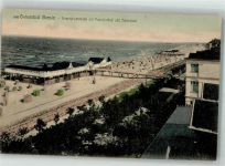 17419 O2251 Seebad Bansin Foto AK Strandpromenade Familienbad Herrenbad