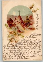 38871 O3705 Ilsenburg 1898 Gebrauchsspuren Ilsenstein Kreuz Lithographie
