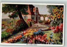 Der deutsche Garten Mein Gartenhaus Wohlgemuth u. Lissner No. 1008 Primus Künstlerkarte