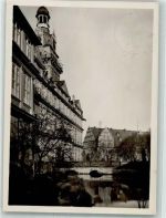 38300 W3340 Wolfenbüttel , Niedersachs 1940 Foto AK Schloss Wolfenbüttel mit Brücke und Zeughaus Fotograf Hilde Brinckmann