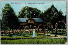 61348 W6380 Bad Homburg v d Höhe 1911 Foto AK Rosengarten Molkenanstalt