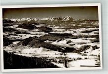 88316 W7972 Großholzleute FOTO KEINE AK Der Ort mit Alpenpanorama im Winter Foto Original aus Archiv eines Ansichtskartenverlages Ort handschriftlich