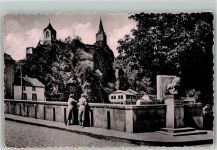 Vianden Foto AK Denkmal Victor Hugo Brücke