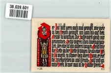 38154 W3308 Schöppenstedt 1921 Notgeldschein 50 Pfennige Marktplatz St. Stephanus-Kirche Rückseite Mann im Brunnenschacht