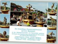 71063 W7032 Sindelfingen 1986 Foto AK Denkmal Freundschaftsbrunnen Rückseite Ballon Girokasse