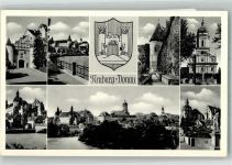 86633 W8858 Neuburg a d Donau - Schloss Donaubrücke Hofkirche Pfarrkirche St. Peter
