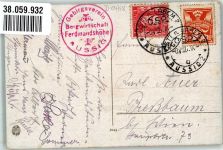 Usti nad Labem Aussig 1912 Gebrauchsspuren Gasthaus Ferdinandshöhe