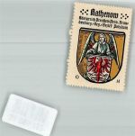 14712 O1830 Rathenow Vignette Wappen Rückseite Werbung Kaffee HAG