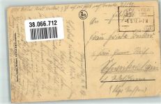 Pepinster 1917 Gebrauchsspuren Bahnhof Eisenbahn Krankenhaus Feldpost WK I