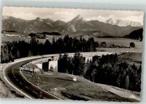 87484 W8964 Nesselwang Foto AK Wertachbrücke mit Säuling und Zugspitze Verlag Tanner Nr. 2197