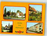 14532 O1533 Stahnsdorf Foto AK Heinrich Zille Straße Kirche auf dem Waldfriedhof