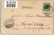 Junge Frau grübelt beim schreiben eines Briefes Liebesbrief 1899 Lithographie / Künstlerkarte