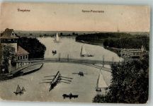 10115 O1193 Treptow 1925 Foto AK Gasthaus See- Panorama