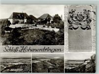 72070 W7403 Entringen Foto AK Fliegeraufnahme Schloss Hohenentringen