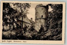 39261 O3400 Zerbst 1937 Foto AK Turm der Stadtmauer