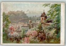 Salzburg Blick vom Kapuzinerberg Compton, E. H. 1920 Künstlerkarte