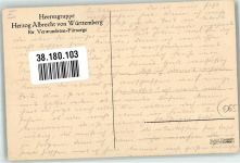 sign. Adam Herzog Albrecht in Uniform zu Pferde Adel Württemberg 1918 Künstlerkarte