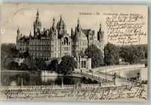 19053 O2750 Schwerin , Meckl 1909 Foto AK Grozherzogl. Schloss