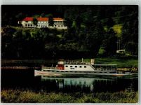 37688 W3472 Beverungen Foto AK Berghotel Waldfrieden Schiff Boot