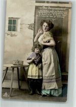 Das Bergmannskind Mutter mit Kind hören nach Grubenunglück die Glocken leuten PH 6805-4 Bergbau 1910
