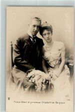 Portrait von Prinz Albert und Elisabeth von Belgien Adel Belgien