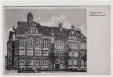 Mädchengymnasium in Königshütte / Królewska Huta gelaufen 1942. Leicht fleckig, sonst gut erhalten