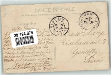 74400 Chamonix-Mont-Blanc - Höhle Grotte Briefmarke Bildseite