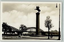 W4000 Düsseldorf Ulanen-Denkmal Kriegerdenkmal Foto AK