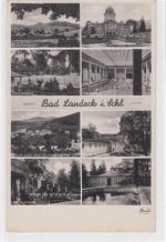 Bad Landeck / Ladek-Zdrój - Kreis Habelschwerdt / Bystrzyca Klodzka in Schlesien. Marienbad Tennisplätze Thermalbad Blick nach dem Hindenburgheim neue Moorbad, Kurhause Friedrichsbad ungelaufen Gute Erhaltung.