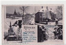 Rüthen, 4 Abbildungen mit Winteransichten ungelaufen Gute Erhaltung.