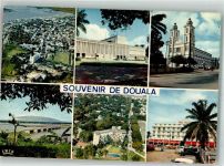 Douala Duala Foto AK Fliegeraufnahme Postamt Hotel Kirche