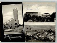 34593 W3589 Rengshausen , Hess Foto AK Panorama des Ortes mit Ev. Kirche
