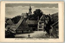 W3380 Goslar Frankenberger Plan u. Kirche Radierung Künstlerkarte