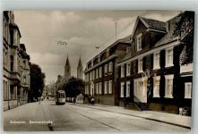 58332 W5830 Schwelm Gebrauchsspuren Barmerstraße Straßenbahn Kirche Foto AK
