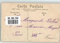 Monte Carlo 1909 Foto AK Strand Plage des Bas Moulins Briefmarke Bildseite