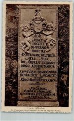 34346 W3510 Hann Münden - Dr. Eisenbart Grab Denkmal St. Aegidlen Kirche Engel Wappen