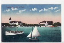 Berlin Reinickendorf mit Tegeler See u. Blick auf Tegel ungelaufen Leicht fleckig, leichter Bug oben links, leichte Abschürfungen, sonst gut erhalten