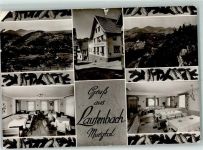 76593 W7562 Lautenbach , Murgtal Gebrauchsspuren Gasthaus Pension Sonne Gustav Göhring