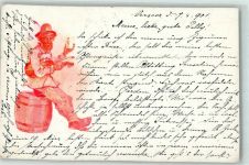 mit Geige AK Zigeuner 1904 Künstlerkarte