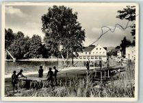 O9201 Hetzdorf b Freiberg, Sachs Sumpfmühle Freibad Tischtennis 1975 Foto AK