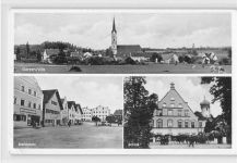 Gerzen an der Vils mit Marktplatz und Schloß gelaufen. Unten rechts leicht bügig, kleiner Knick unten links, sonst gut erhalten