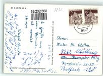 89312 W8870 Günzburg - Stadtturm Liebfrauenkirche u. Sparkasse VW Käfer