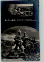 Artillerielied Kanone Verlag Erkal Serie 8293-2 AK Artillerie WK I 1917 Foto AK