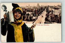 W8000 München Zieher, Ottmar Heliocolorkarte AK Münchner Kindl 1913