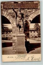 W6393 Saalburg , Taunus, Bahnhof Römer Kastell Denkmal Antonius Pius Römer 1906