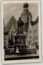 O4250 Lutherstadt Eisleben Denkmal auf dem Marktplatz AK Luther 1911